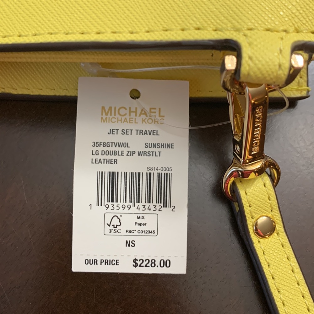 Michael Kors Sunny Yellow Clutch Wallet - Picture 9 of 10